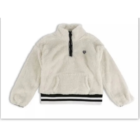 Justice Girls Sherpa White Jacket XXL (16P-18P) NEW - Picture 1 of 7